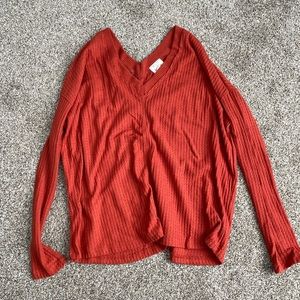 Size S Burnt Orange Long Sleeve Top